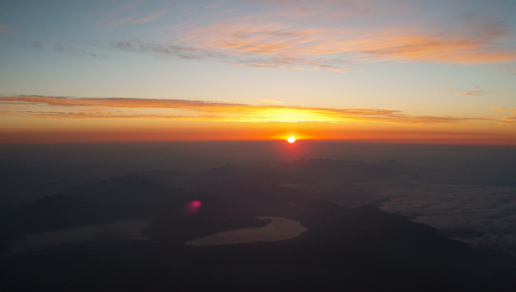 Sun Rise From Top of Mount Fuji